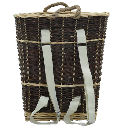 286973 vidaXL Firewood Backpack with Carrying Belts 44,5x37x50 cm Natural Willow