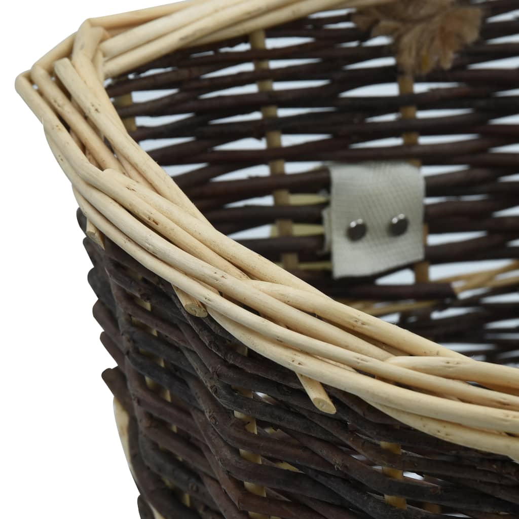 286973 vidaXL Firewood Backpack with Carrying Belts 44,5x37x50 cm Natural Willow