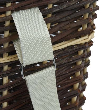 286973 vidaXL Firewood Backpack with Carrying Belts 44,5x37x50 cm Natural Willow
