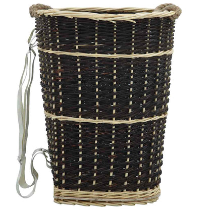 286974 vidaXL Firewood Backpack with Carrying Belts 50x44x58 cm Natural Willow