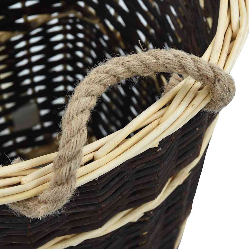 vidaXL Firewood Backpack with Carrying Belts 50x44x58 cm Natural Willow