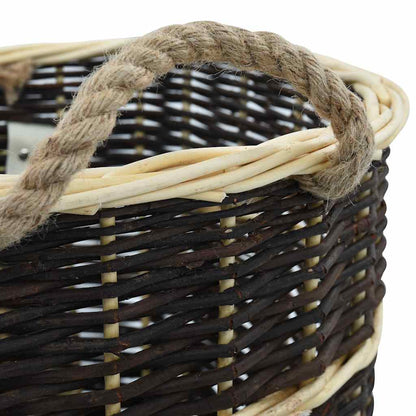 286974 vidaXL Firewood Backpack with Carrying Belts 50x44x58 cm Natural Willow