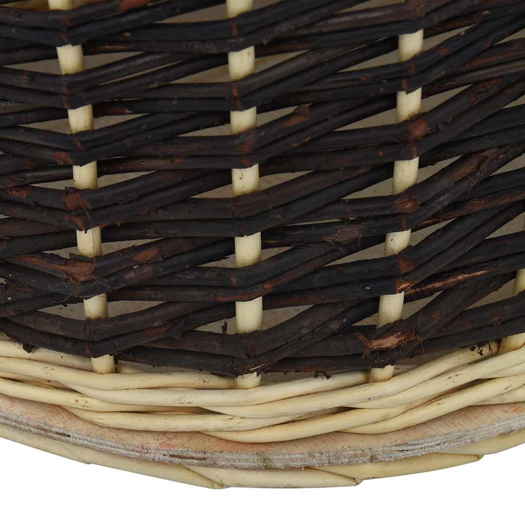 vidaXL Firewood Backpack with Carrying Belts 50x44x58 cm Natural Willow