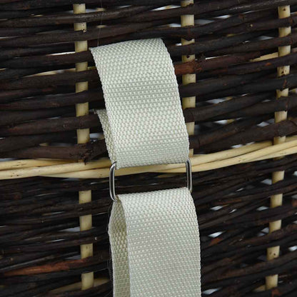 vidaXL Firewood Backpack with Carrying Belts 50x44x58 cm Natural Willow