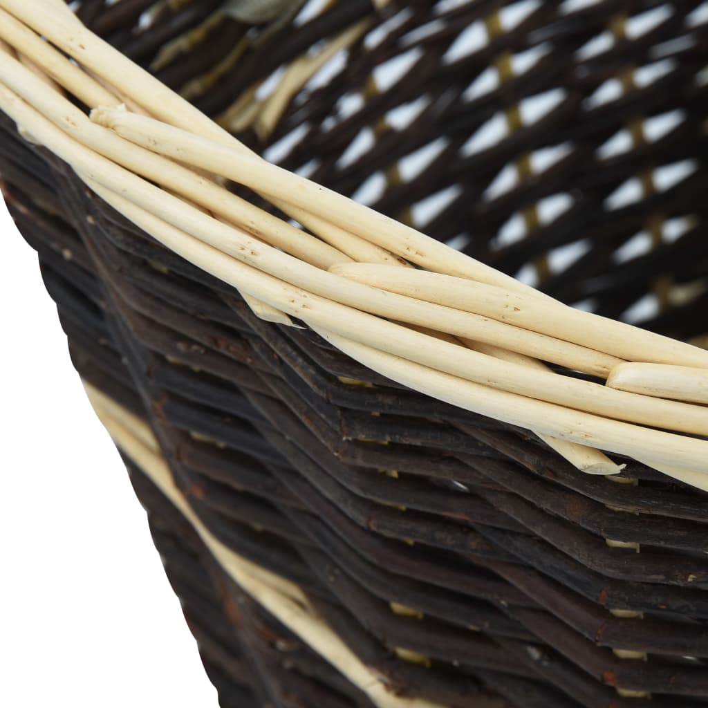 vidaXL Firewood Backpack with Carrying Belts 57x51x69 cm Natural Willow