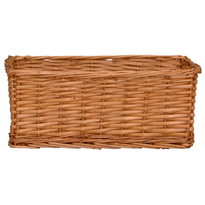 vidaXL 4 Piece Nesting Basket Set Brown Willow