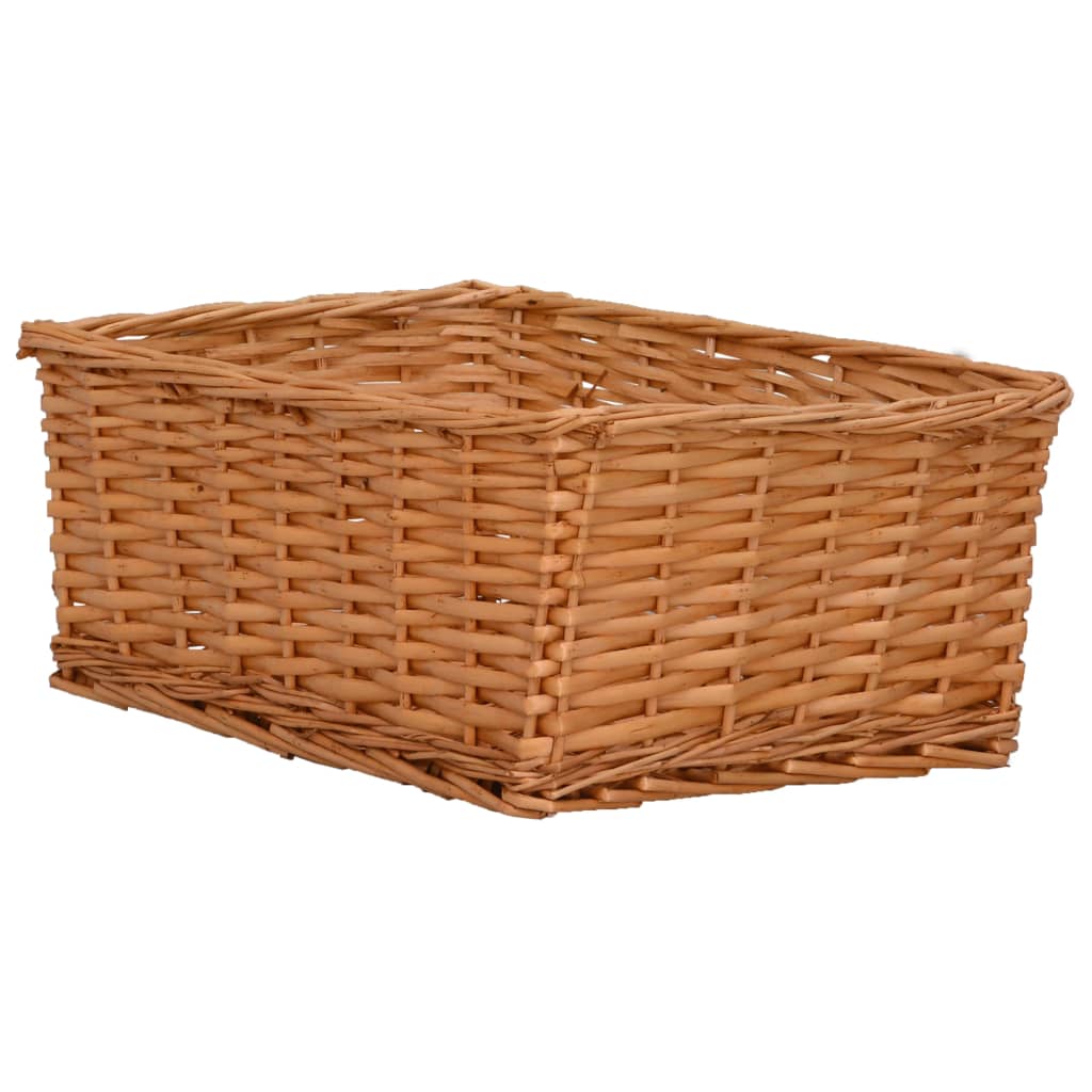 vidaXL 4 Piece Nesting Basket Set Brown Willow
