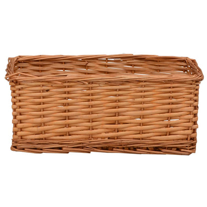 vidaXL 4 Piece Nesting Basket Set Brown Willow