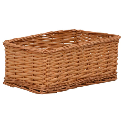 vidaXL 4 Piece Nesting Basket Set Brown Willow