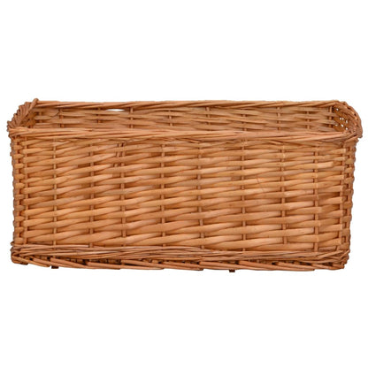 vidaXL 4 Piece Nesting Basket Set Brown Willow