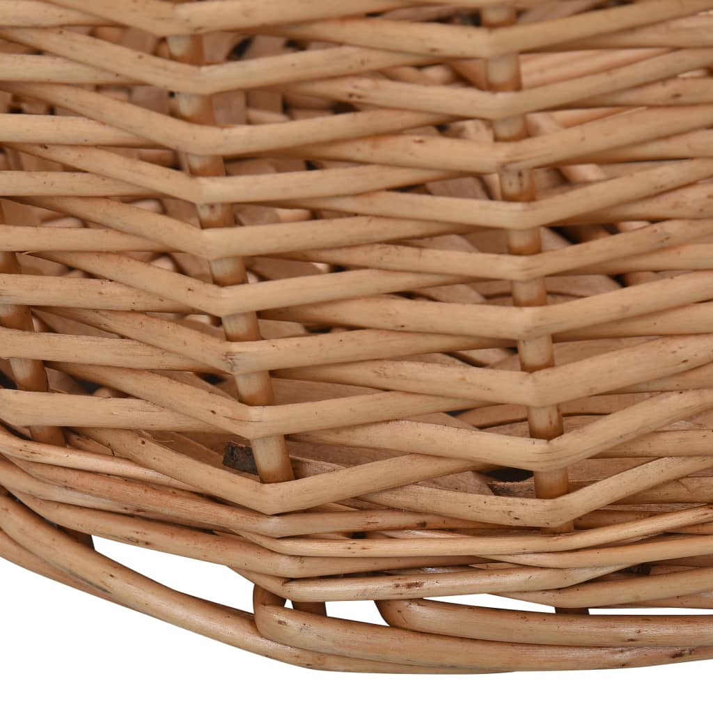286983 vidaXL Firewood Basket with Carrying Handles 78x54x34 cm Natural Willow