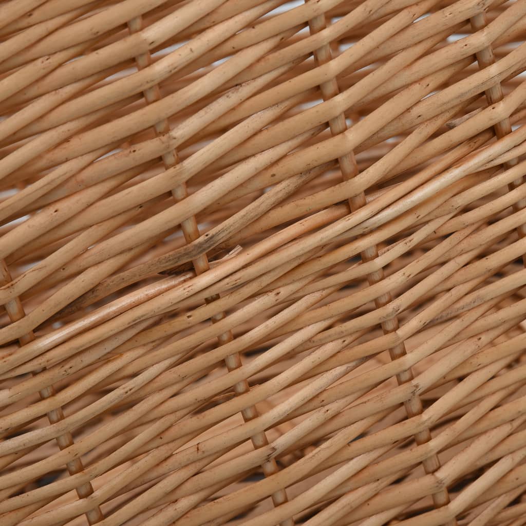 286983 vidaXL Firewood Basket with Carrying Handles 78x54x34 cm Natural Willow