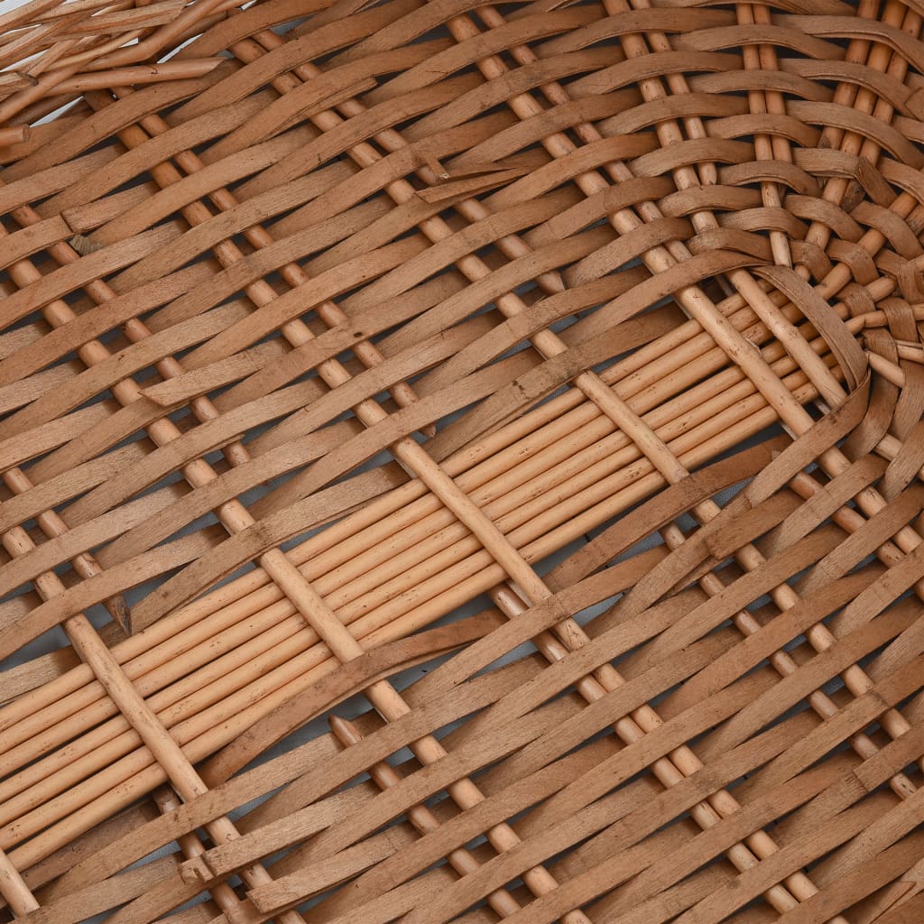 286983 vidaXL Firewood Basket with Carrying Handles 78x54x34 cm Natural Willow