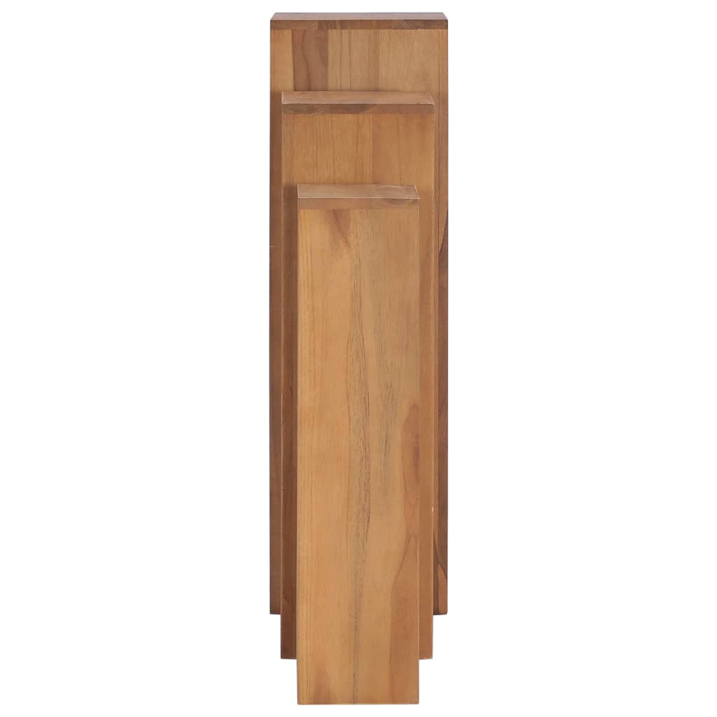 vidaXL 3 Piece Plant Stand Set Solid Teak Wood