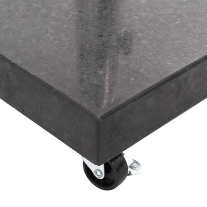 vidaXL Parasol Base | Black | Granite, Stainless Steel | Medium
