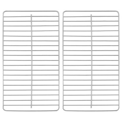 vidaXL Portable Tabletop Charcoal BBQ Grill Stainless Steel Double Grids