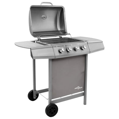 vidaXL Gas BBQ Grill with 4 Burners Silver (FR/BE/IT/UK/NL only)