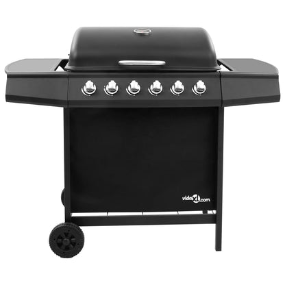 vidaXL Gas BBQ Grill with 6 Burners Black (FR/BE/IT/UK/NL only)