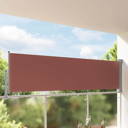 48340 vidaXL Patio Retractable Side Awning 100x300 cm Brown