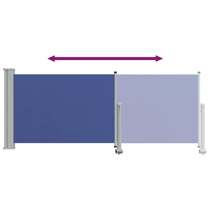 48341 vidaXL Patio Retractable Side Awning 100x300 cm Blue