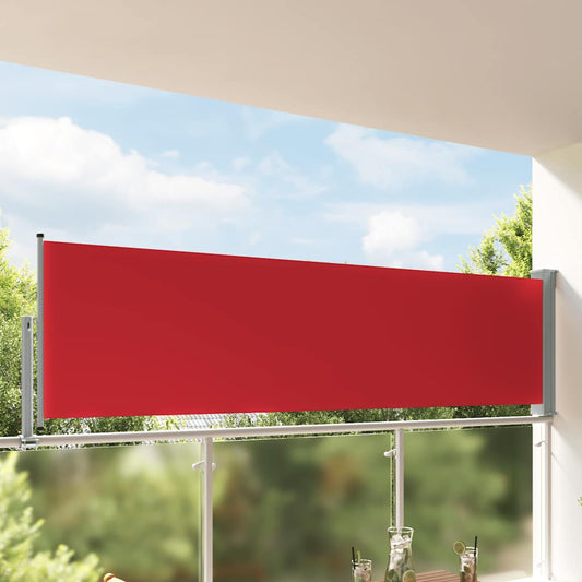 vidaXL Patio Retractable Side Awning 100x300 cm Red