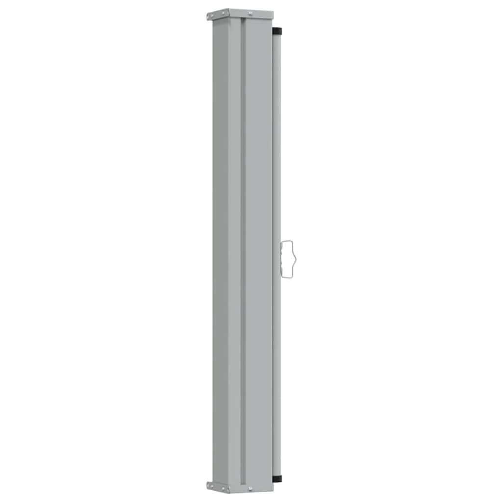 vidaXL Side Awning | Brown screen, Grey stand