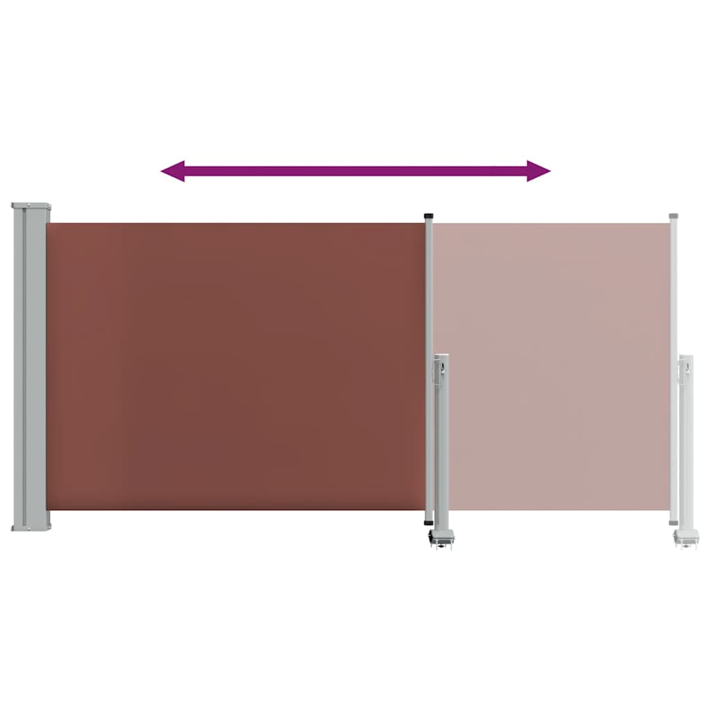 vidaXL Patio Retractable Side Awning 120x300 cm Brown
