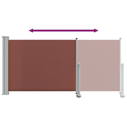 vidaXL Patio Retractable Side Awning 120x300 cm Brown