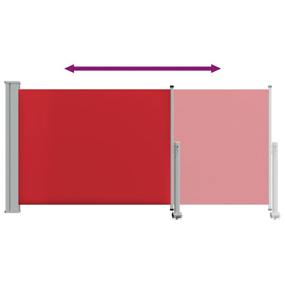 vidaXL Patio Retractable Side Awning 120x300 cm Red