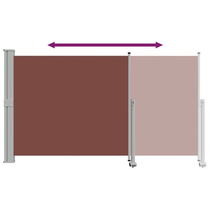 vidaXL Patio Retractable Side Awning 140 x 300 cm Brown