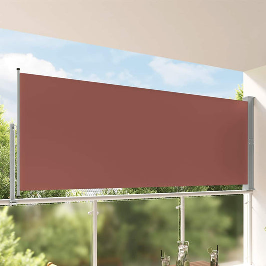 48346 vidaXL Patio Retractable Side Awning 140 x 300 cm Brown