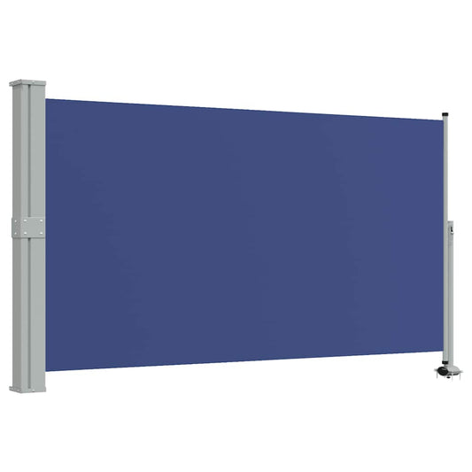 48347 vidaXL Patio Retractable Side Awning 140 x 300 cm Blue