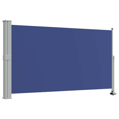 48347 vidaXL Patio Retractable Side Awning 140 x 300 cm Blue