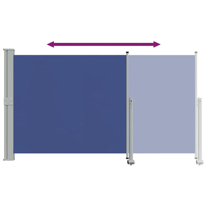 48347 vidaXL Patio Retractable Side Awning 140 x 300 cm Blue