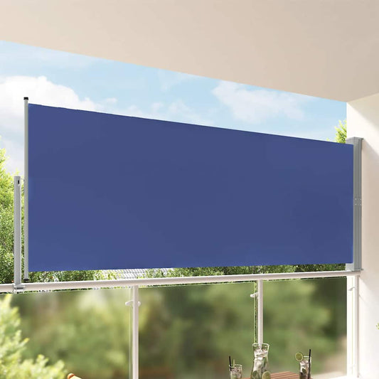 48347 vidaXL Patio Retractable Side Awning 140 x 300 cm Blue