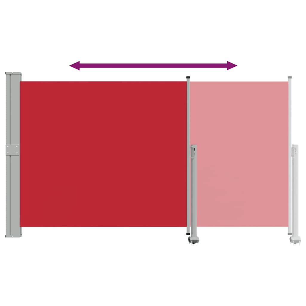 vidaXL Patio Retractable Side Awning 140 x 300 cm Red