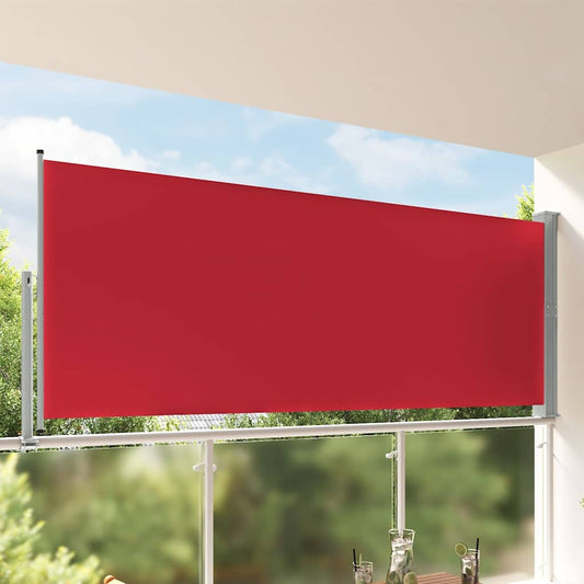 vidaXL Patio Retractable Side Awning 140 x 300 cm Red