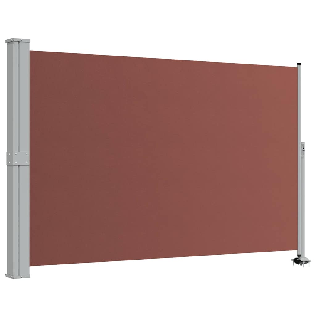 48349 vidaXL Patio Retractable Side Awning 160x300 cm Brown