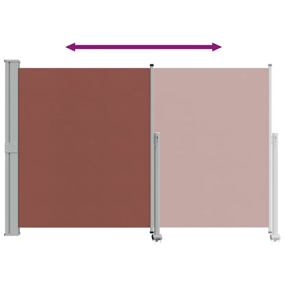 vidaXL Patio Retractable Side Awning 160x300 cm Brown