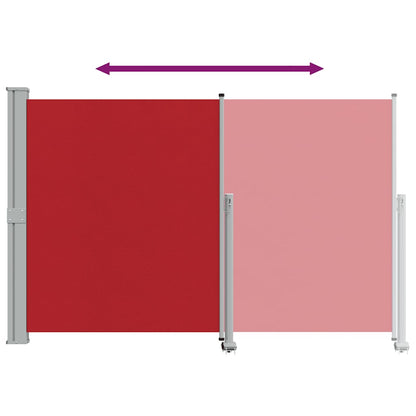 vidaXL Patio Retractable Side Awning 160x300 cm Red