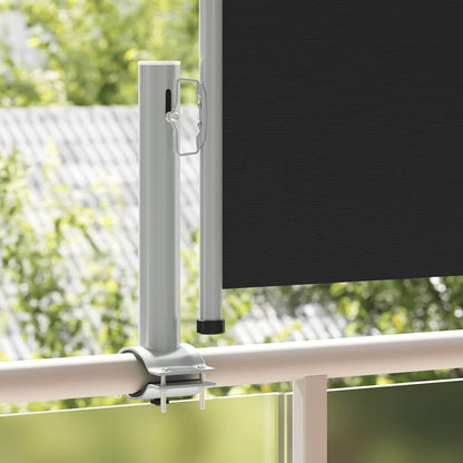 48352 vidaXL Patio Retractable Side Awning 60x300 cm Black