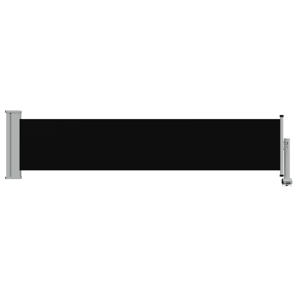 vidaXL Patio Retractable Side Awning 60x300 cm Black