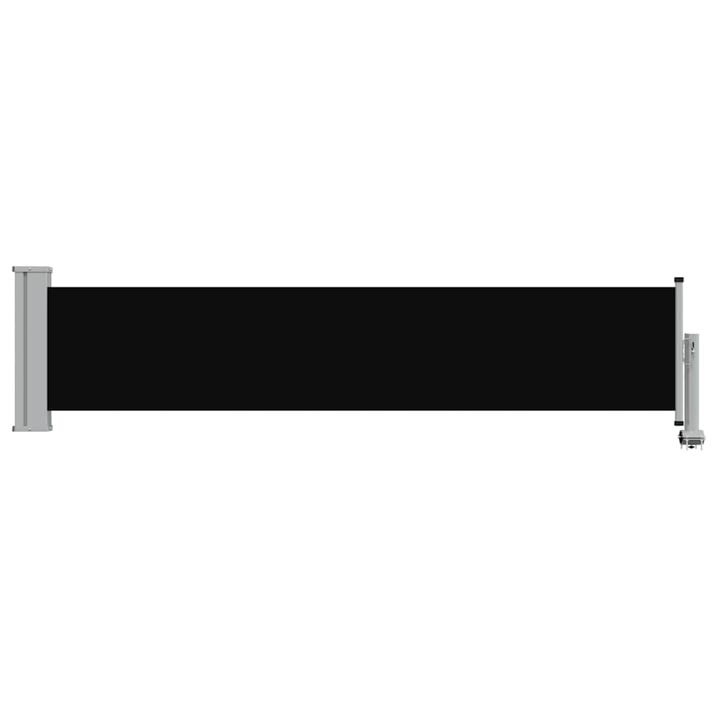 vidaXL Patio Retractable Side Awning 60x300 cm Black