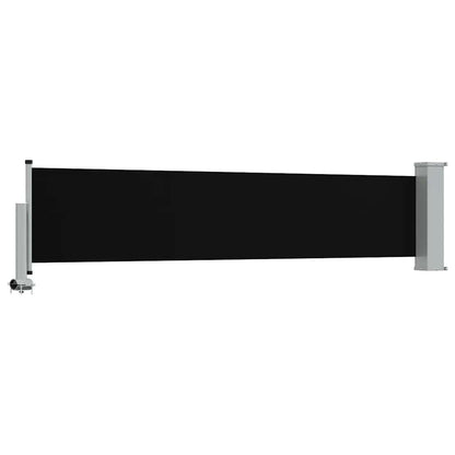 vidaXL Patio Retractable Side Awning 60x300 cm Black