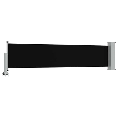 vidaXL Patio Retractable Side Awning 60x300 cm Black