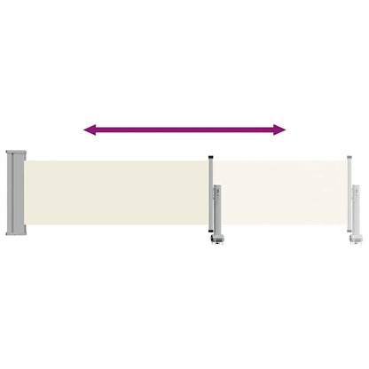 vidaXL Patio Retractable Side Awning 60x300 cm Cream
