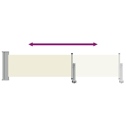 vidaXL Patio Retractable Side Awning 60x300 cm Cream