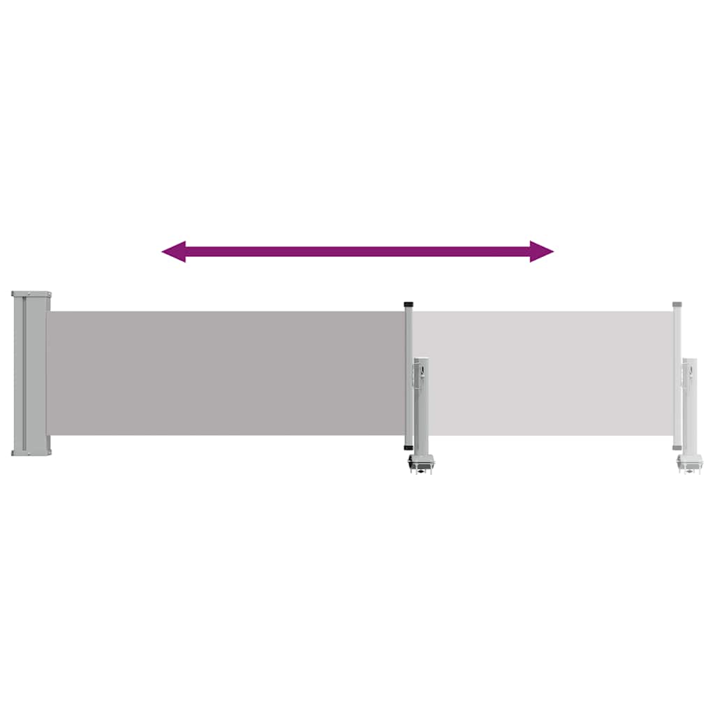 vidaXL Patio Retractable Side Awning 60x300 cm Grey