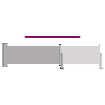 vidaXL Patio Retractable Side Awning 60x300 cm Grey