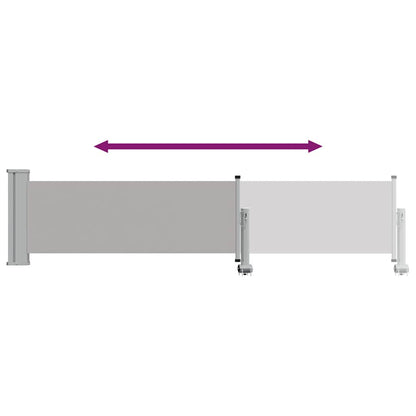 48354 vidaXL Patio Retractable Side Awning 60x300 cm Grey